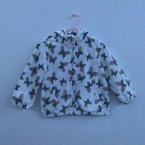 Cute Girls Butterfly Rain Jacket